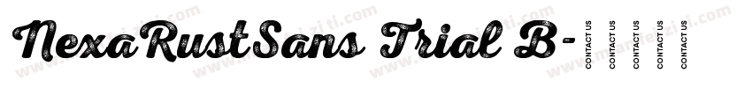 NexaRustSans Trial B字体转换